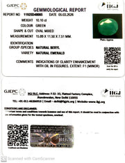 10.1/CT Natural Panna Stone with Govt. Lab Certificate-11925D48085